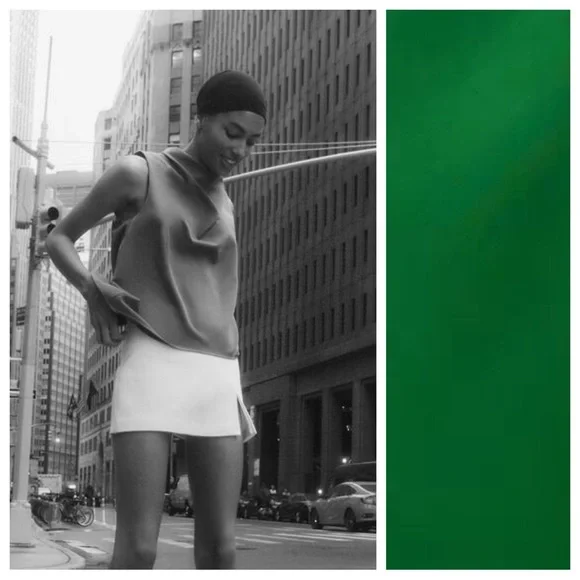 Zara Green Blouse with Elegant Design - Picture 2 of 10